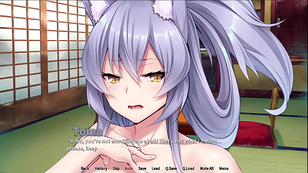 Tails and Titties Hotspring ep1 - Getting washed by 4 catwomen